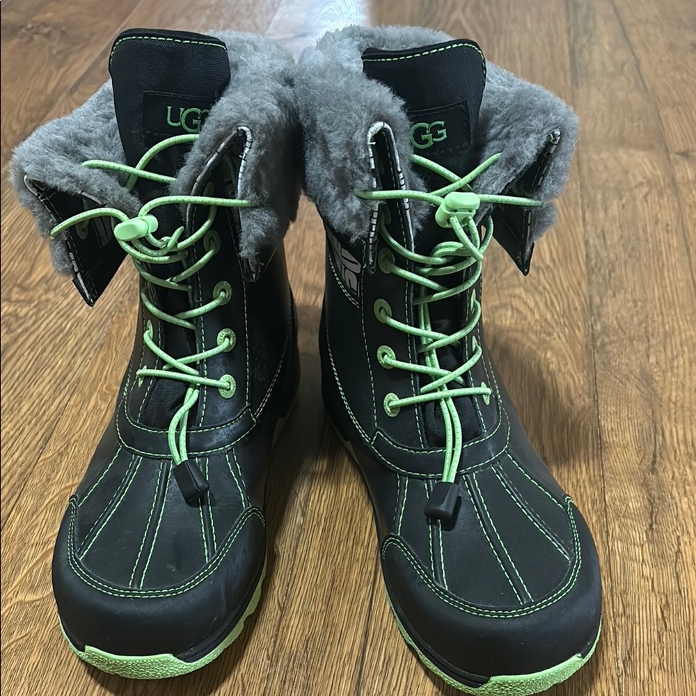 UGG Black and Green Glow in Dark boot